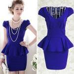 Elegant Royal Blue Peplum ..