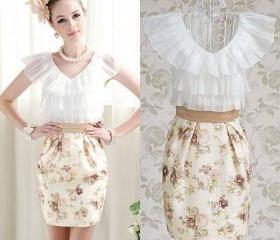 Elegant floral summer dress